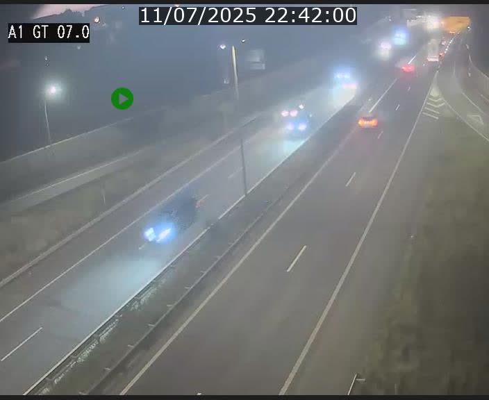 Traffic live webcam Luxembourg Cents - A1 direction Kirchberg - BK 7