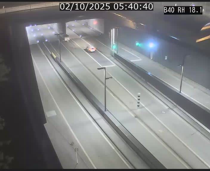 Webcam sur la route de contournement d'Esch-Belval avant le tunnel Central Gate au niveau de la porte de France et du radar fixe