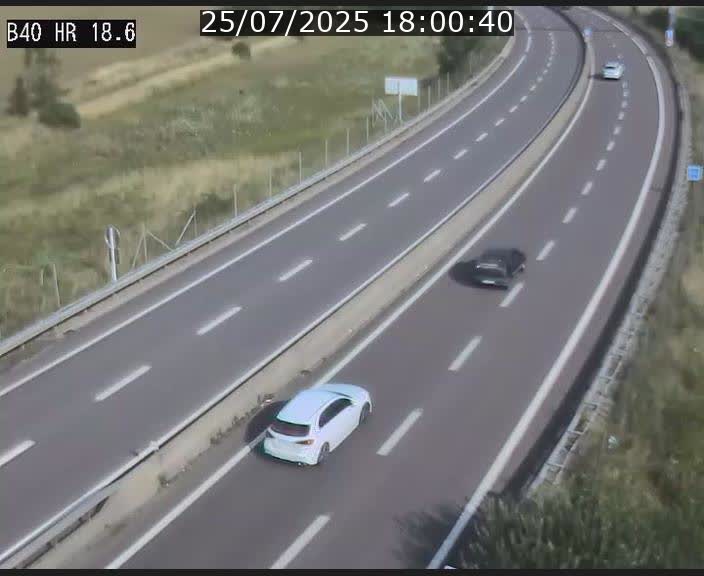 Webcam sur la route de liaison entre Micheville et Esch-Belval à la frontière entre le Luxembourg et la France. Vue orientée vers la Lorraine.