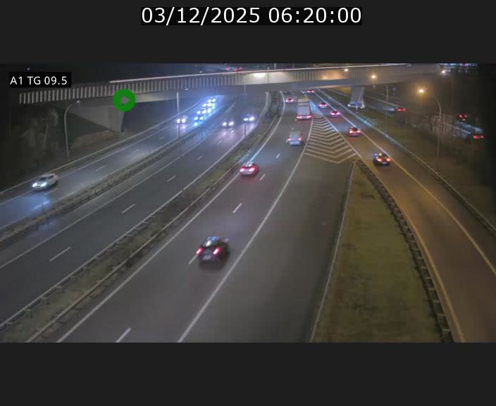 Traffic live webcam Luxembourg Jonction Grünewald - A1 direction Luxembourg-ville - BK 9.5