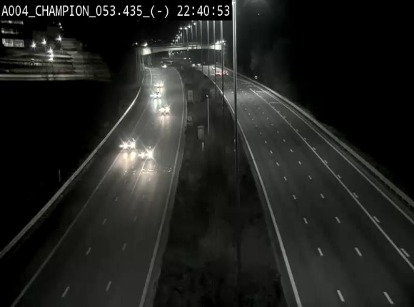 Webcam E411 à Champion, à proximité de Namur. Vue orientée vers Bruxelles