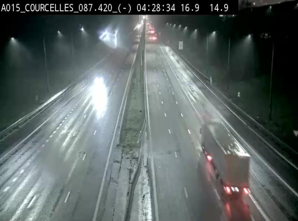 Webcam autoroute Belgique - Viesville - E42 direction Mons - BK 84.35