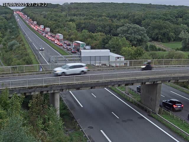 Caméra autoroute France - A31, Zoufftgen direction Luxembourg-ville, à la frontière entre la France et le Luxembourg
