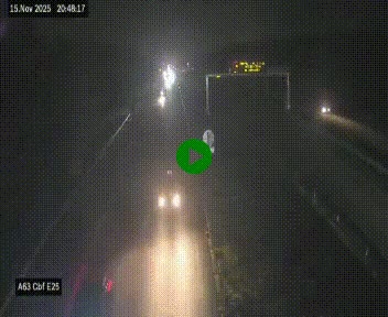 Webcam autoroute A63 en périphérie de Bordeaux au sud-est de la ville, en provenance du bassin d'Arcachon. Vue orientée vers Bordeaux