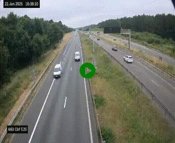 Webcam autoroute A63 en périphérie de Bordeaux au sud-est de la ville, en provenance du bassin d'Arcachon. Vue orientée vers Bordeaux
