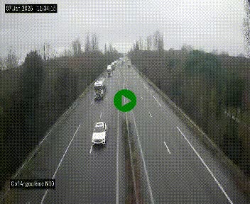 Webcam routière à la fin de la N10, en périphérique ouest d'Angouleme, proche de la jonction avec l'A10
