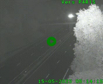 Caméra routière sur l'autoroute A20 au nord de Limoges, à la jonction avec la N520. Vue orientée vers Paris