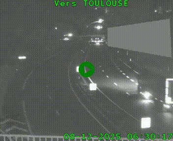 Caméra routière sur l'autoroute A20 à Noailles, en périphérie de Brive-la-Gaillarde. Vue orientée vers Toulouse