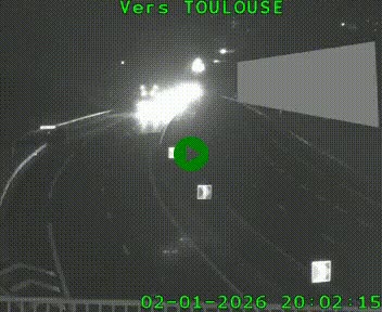 Caméra routière sur l'autoroute A20 à Noailles, en périphérie de Brive-la-Gaillarde. Vue orientée vers Toulouse