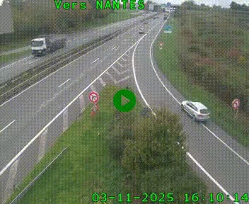 Webcam N147 au nord de Poitiers et à la jonction avec la A10