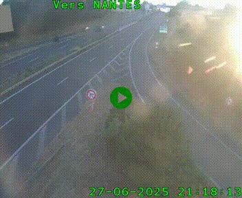 Webcam N147 au nord de Poitiers et à la jonction avec la A10