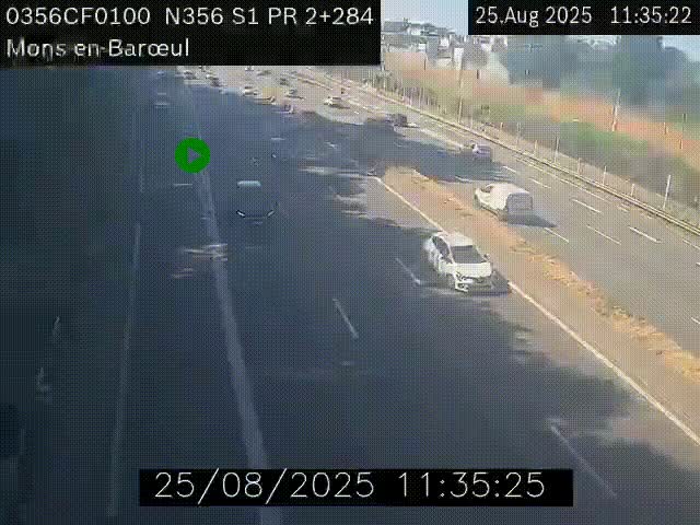 Webcam à l'entrée de Lille en direction du périphérique, à proximité de Mons-en-Baroeul sur la N356