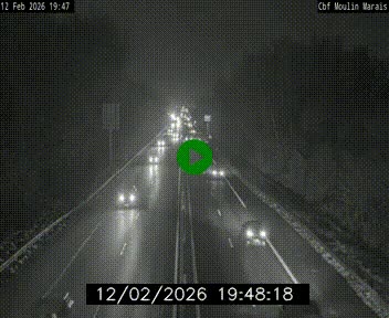 Webcam sur le périphérique de Nantes (N844) entre la Porte de Saint-Luce et la Porte d'Anjou, à l'est de la ville