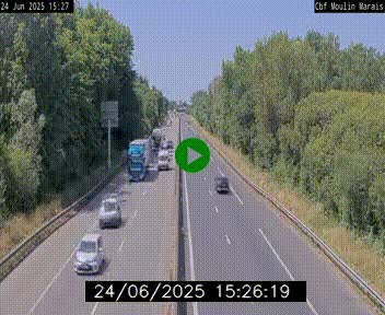 Webcam sur le périphérique de Nantes (N844) entre la Porte de Saint-Luce et la Porte d'Anjou, à l'est de la ville