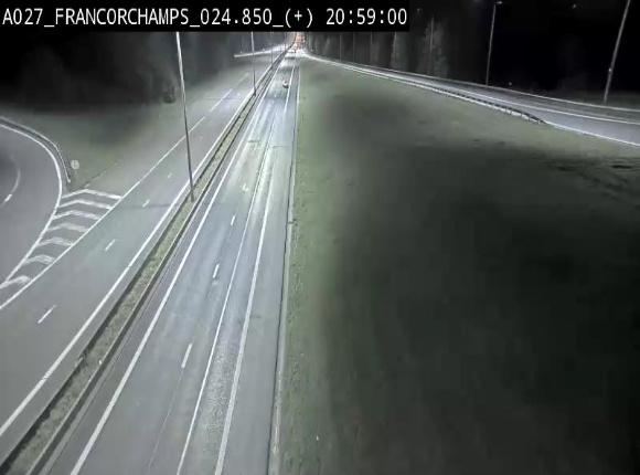 Caméra autoroutière à proximité du circuit de Spa-Francorchamps à Stavelot sur l'A27/E42