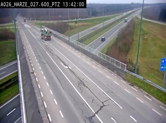 Caméra autoroute Belgique - Sougné-Remouchamps,E25 direction Luxembourg