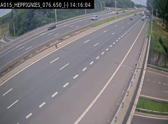 Webcam autoroute Belgique - Heppignies - E42 direction Namur - BK 76.4