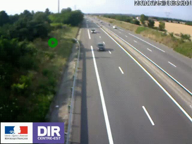 Webcam sur le contournement de Valence, sur la Nationale 7, à la jonction avec la N532, caméra orientée vers Grenoble