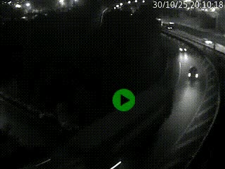 Caméra autoroute à la jonction entre l'A7 et la D301 (Boulevard urbain Sud de Lyon) à Feyzin, au sud de Lyon. Vue orientée vers Mions