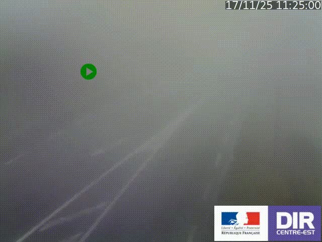 Webcam sur le col Pin Bouchain, vue orientée vers Roanne, en provenance de Lyon sur la nationale 7 (N7)