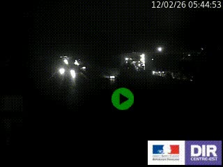 Webcam trafic au bout de l'A42, à la jonction avec le Boulevard Périphérique Nord de Lyon (D383) à Villeurbanne. Vue orientée vers Marseille