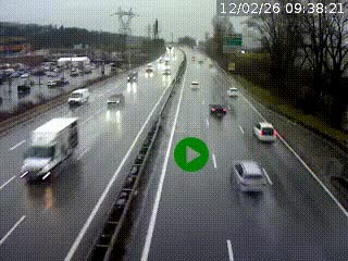 Caméra routière à hauteur des centres commerciaux et de la sortie 14 en direction d'Albertville