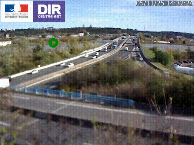 Webcam autoroute sur A450 à Pierre-Bénite en direction de Lyon et de l'autoroute A7