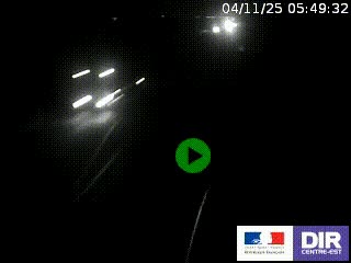 Webcam routière sur la RN7 à hauteur de Toulon-sur-Allier, entre Moulins et Vichy