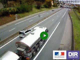 Caméra autoroutière sur l'A47 à hauteur de Givors, a proximité de Lyon. La webcam est orientée vers Lyon