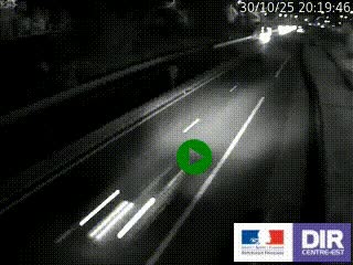Caméra autoroutière sur l'A47 à hauteur de Givors, a proximité de Lyon. La webcam est orientée vers Lyon