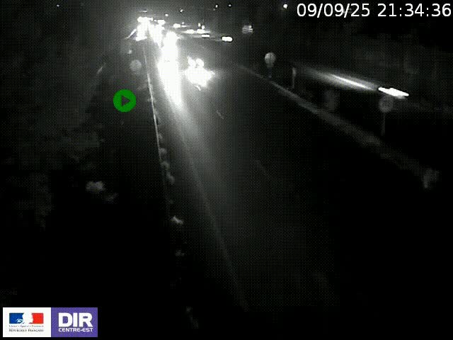 Webcam à Bron sur l'A43 à la jonction avec le boulevard périphérique de Lyon (D383). Vue orientée vers Lyon