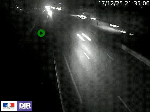 Webcam à Bron sur l'A43 à la jonction avec le boulevard périphérique de Lyon (D383). Vue orientée vers Lyon