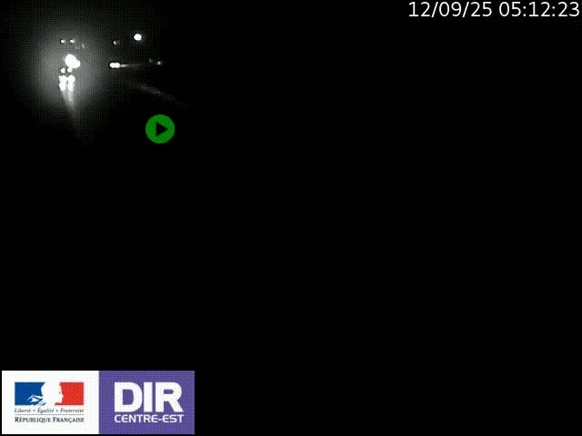 Caméra trafic à la jonction entre l'A46 (Rocade-est de Lyon) et l'A42 à hauteur de Vault-en-Velin en direction de Marseille
