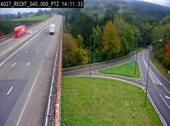 Webcam sur A27/E42 après Malmedy. Vue orientée vers l'Allemagne