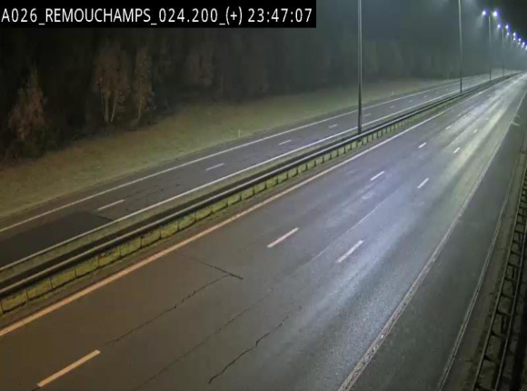Webcam à hauteur de Spa entre la sortie Remouchamps et la sortie Stavelot. Vue orientée vers les Ardennes
