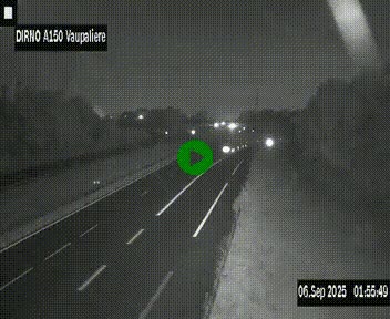 Webcam autoroute A150 à hauteur de La Vaupalière en périphérie de Rouen. Vue orientée vers Rouen