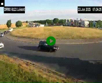 Webcam en périphérie de Chartres sur la N123, à hauteur de Luisant. Vue orientée vers Chartres