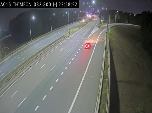 Caméra trafic Belgique - Thiméon - E42, jonction avec A54 (E420) direction La Louvière/Charleroi - BK 82.82