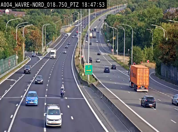 Webcam traffic E411(A4) - BK 18.7 - Bierges (Wavre Nord)