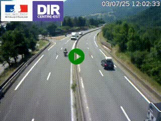 Caméra sur la Nationale 90 (N90) à La Léchère, en direction et à proximité d'Albertville