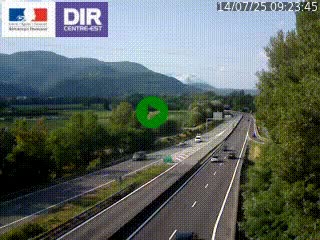 Caméra trafic à Meylan sur la Rocade-Sud de Grenoble en direction d'Aix-en-Provence