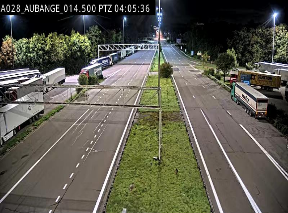 Webcam autoroute Belgique - Aubange - A28 direction Arlon - BK 14