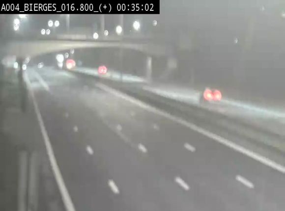 Webcam à Wavre, à hauteur de la sortie 5 Bierges. Vue orientée vers Namur