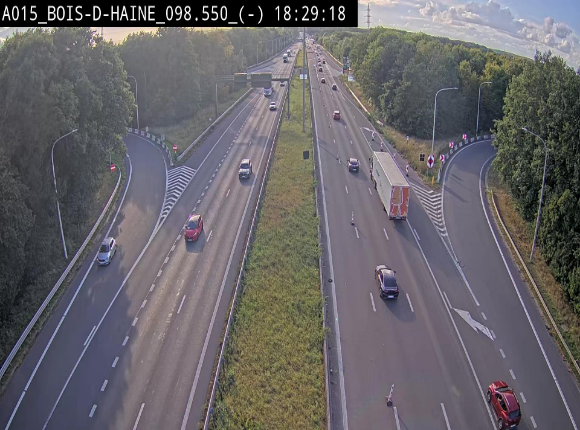 Webcam autoroute Belgique - Bois d'Haine - E42 - BK 98.6