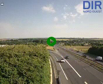 Webcam au début de l'A84 sur le périphérique Ouest de Caen (N814) à hauteur de la sortie 9, Porte de Bretagne