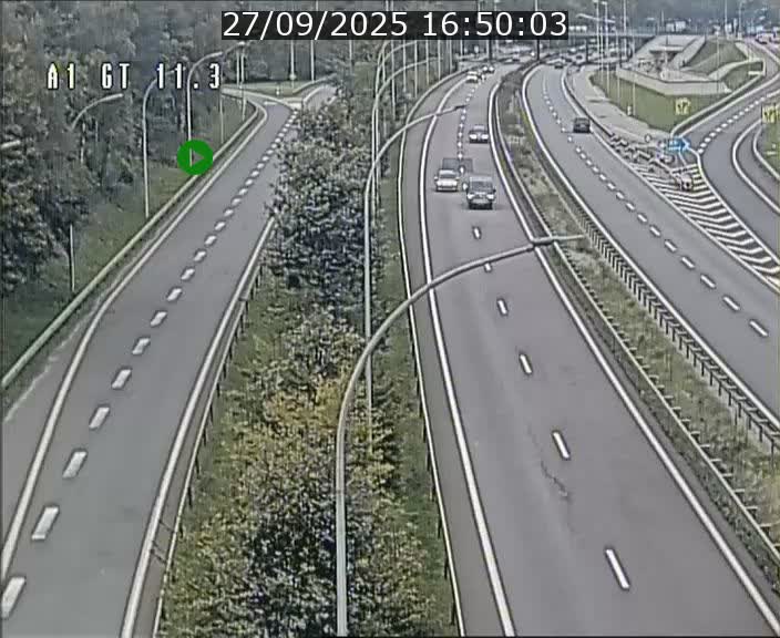 Traffic live webcam Luxembourg Senningerberg - A1 direction Allemagne - BK 11.3