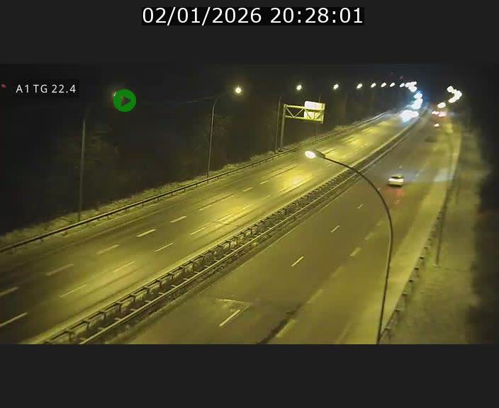 Traffic live webcam Luxembourg Flaxweiler - A1 direction Luxembourg - BK 22.4
