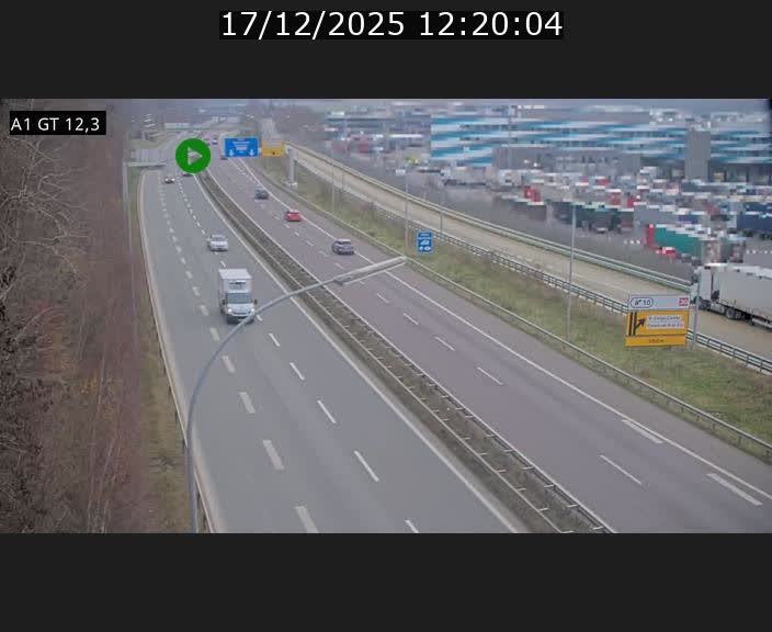 Traffic live webcam Luxembourg Senningerberg - A1 direction Allemagne - BK 12.3
