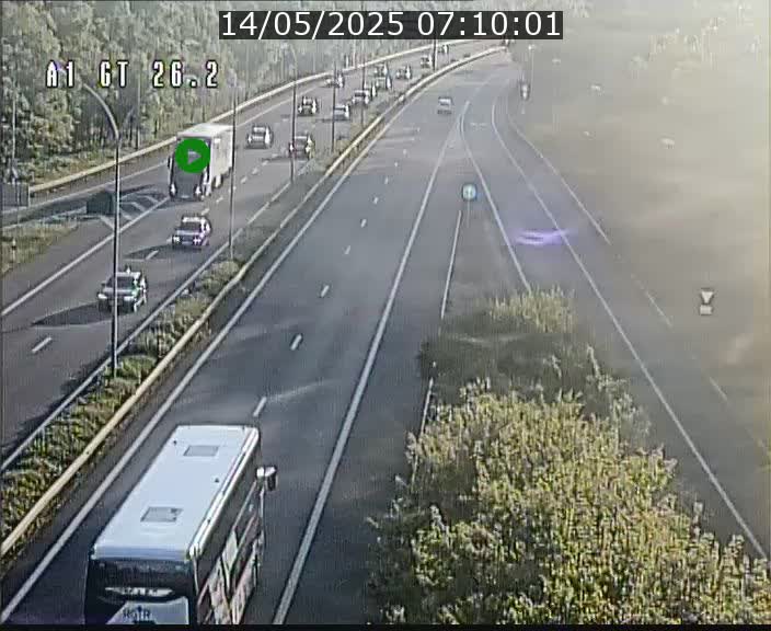Traffic live webcam Luxembourg Grevenmacher - A1 direction Allemagne - BK 26.2