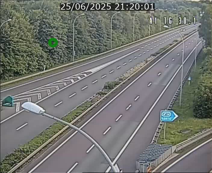 Traffic live webcam Luxembourg Grevenmacher - A1 direction Luxembourg - BK 30.1